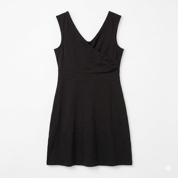 Patagonia Dresses & Skirts - Patagonia Womens Large Black Porch Song Sleeveless Dress Jersey Knit Sundress L